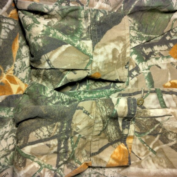Outfitters Ridge Tree Camo Shirt Men XL Button Down Long Sleeve Twill Camouflage - Picture 9 of 16